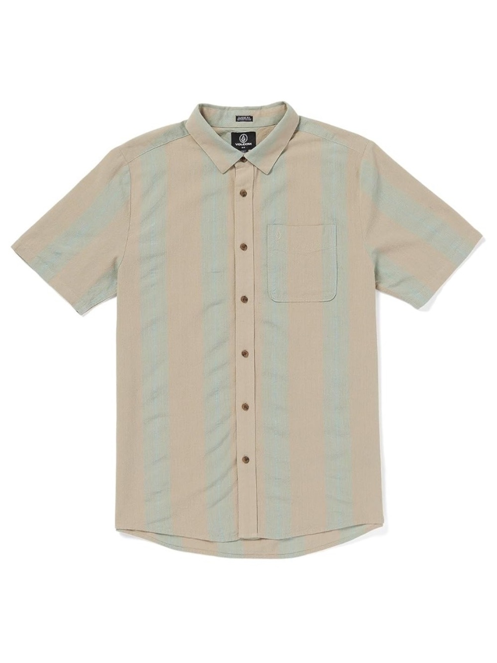 NWT Volcom Flaxstone short sleeve woven linen blend men’s shirt sz M